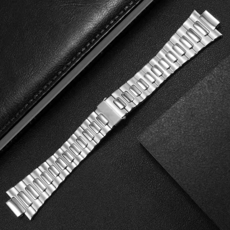 Patek Philippe Watch Nautilus - 볼록형 실버 스테인레스 스틸 시계줄 25x13mm