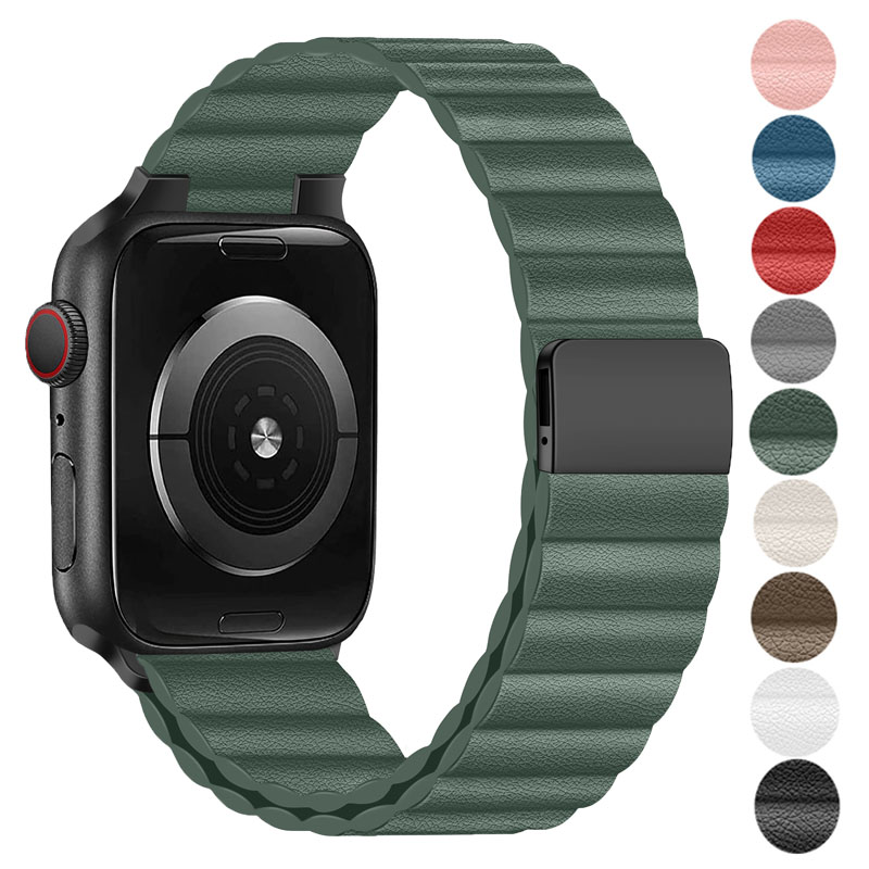 Milanese Loop Magnetic - 애플 워치 스트랩용 가죽 밴드, 마그네틱