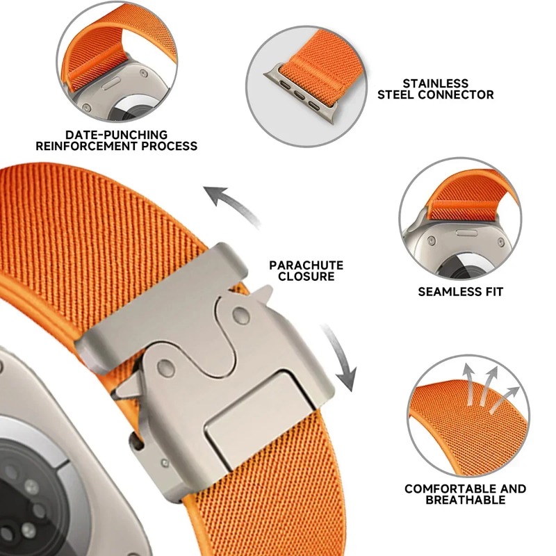 애플 워치 울트라 4/3/2 49mm, 12, 11,  - Parachute Strap Elastic 리뷰 및 가격