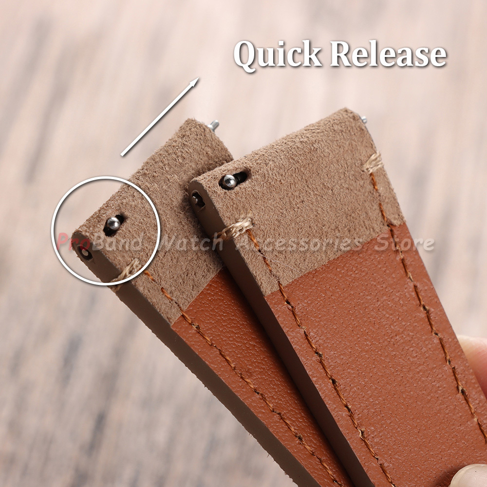 빈티지 스웨이드 가죽 스트랩 20mm 22mm 퀵 릴리 - Suede Strap Watch 리뷰 및 가격