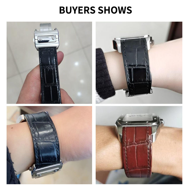 까르띠에 산토스 산도스 100 정품 가죽 시계 밴드용  - Cartier Watch Santos 리뷰 및 가격