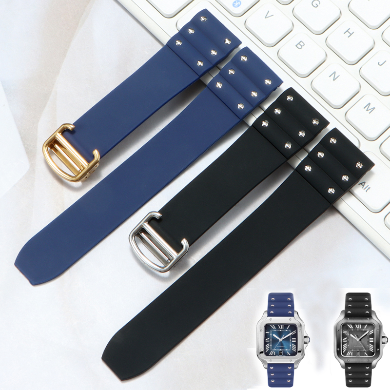 까르띠에 산토스 실리콘 스트랩 용 고품질 고무 시계 밴 - Cartier Watch Tank 리뷰 및 가격