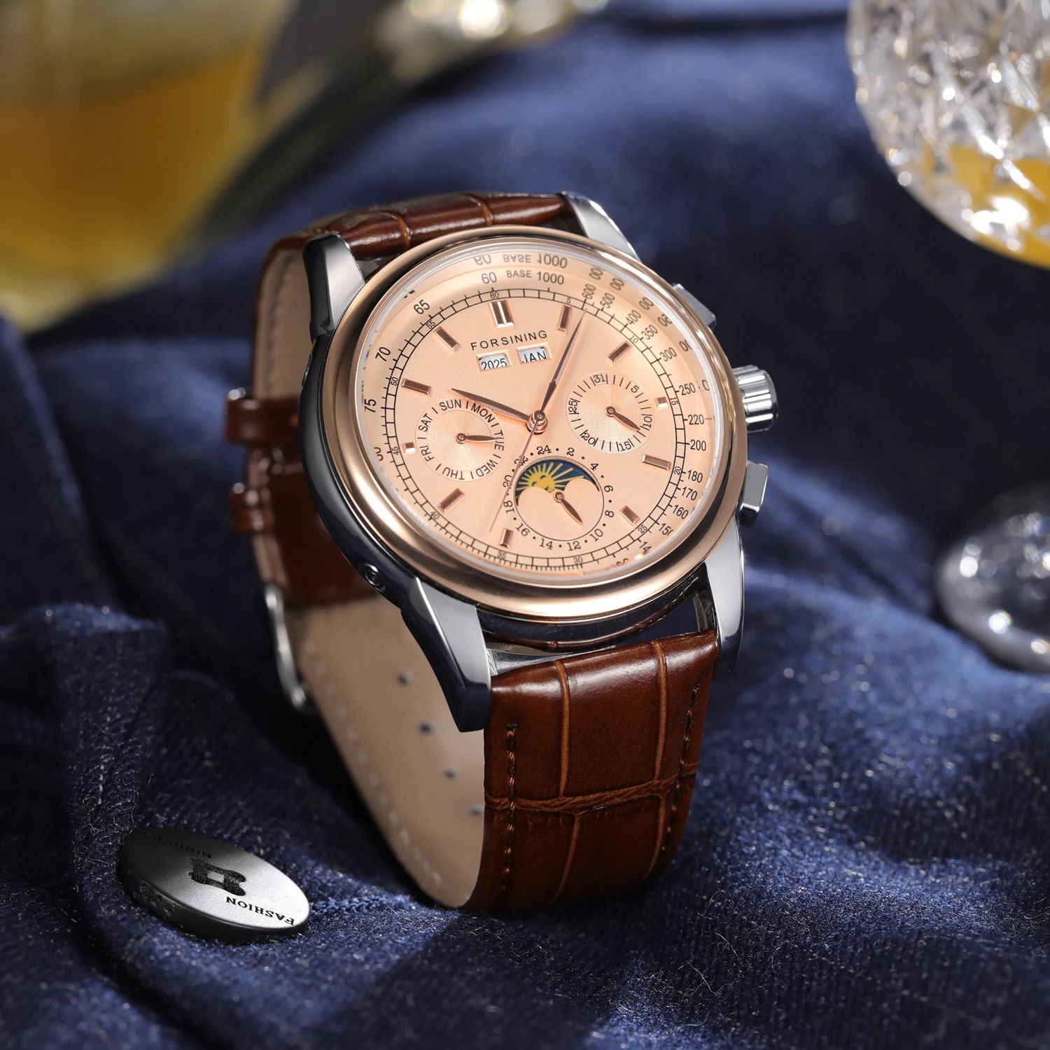 Forsining 레트로 기계식 시계 문페이즈 상하이  - Seiko Watch Presage 리뷰 및 가격